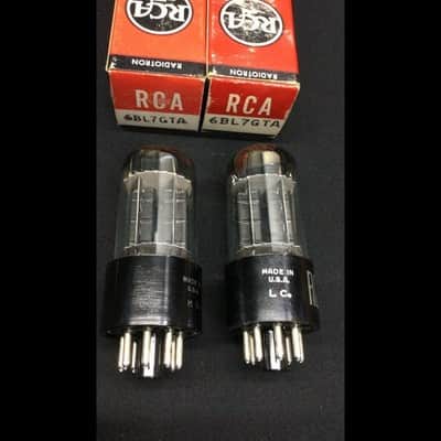NOS NIB Pair RCA 6BLGTA Black Plate Audio Radio Vacuum Tubes TESTED D.9591 image 2
