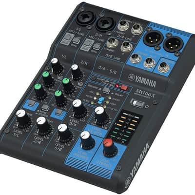 Yamaha MG06 Live Sound Stereo Mixer With 2 Mic Inputs and 2 Stereo Inputs image 1