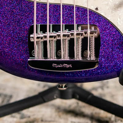 Ernie Ball Music Man StingRay Special 5-String Electric Bass - Violet Sparkle Burst with Hard Bag image 10