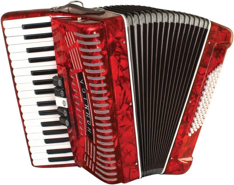 Hohner Hohnica 72 Bass Piano Accordion - RED image 1