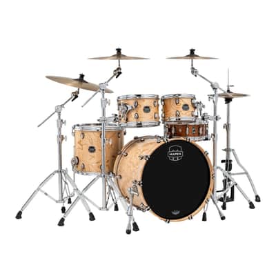 Mapex Saturn VI Rock 4pc Drum Set 22/10/12/16 Exotic Natural Burl image 1