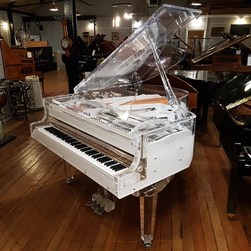 New Steinhoven GP170 Crystal Grand Piano Clear SP11080 - Sherwood Phoenix Pianos image 1