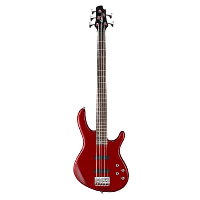 Cort Action Bass Plus 5-String Bass Guitar - Transparent Red image 2