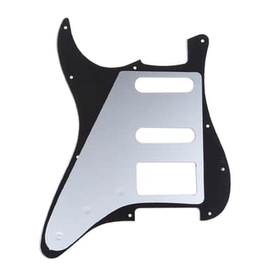 Brio 11-Hole Modern Style Strat HSS Pickguard for American Strat Black 3 Ply image 2