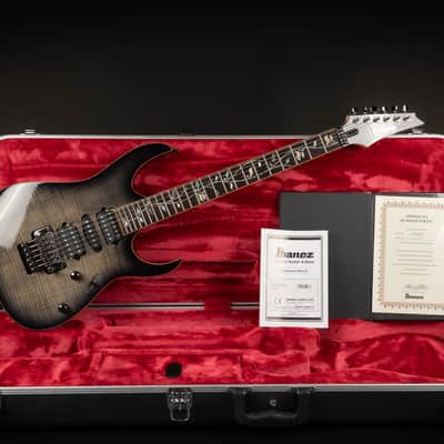 2020 Ibanez J. Custom RG8570Z-BRE with Ebony Fretboard - Black Rutile | Japan Custom Shop "AAA" Flame Top Tree of Life DiMarzio HSH Pickups Push/Pull Coil Split RG-8870 Upgrade | CoA OHSC image 2