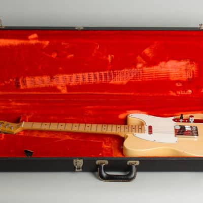 Fender  Telecaster Solid Body Electric Guitar (1973), ser. #395697, original black tolex hard shell case. image 10