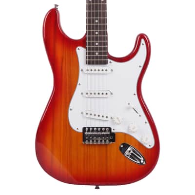 Ukscs Rosewood Fingerboard Electric Guitar Sunset - Red image 10