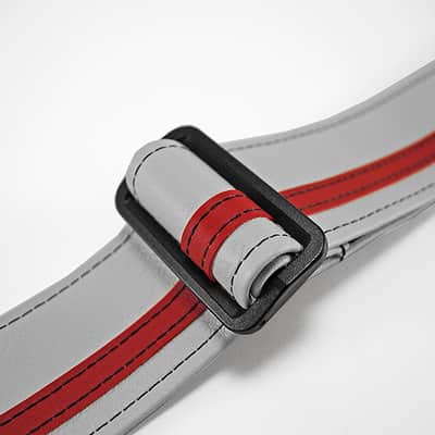 Couch White With Red Racer X Guitar Strap image 4