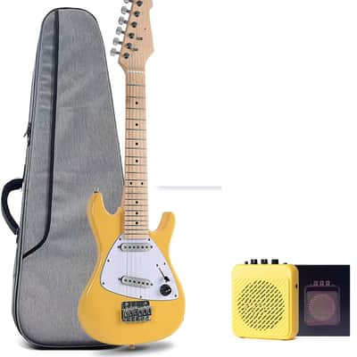 Burny Yellow Heart Jr. YH-JR Mini Guitar (Hide X Japan Signature