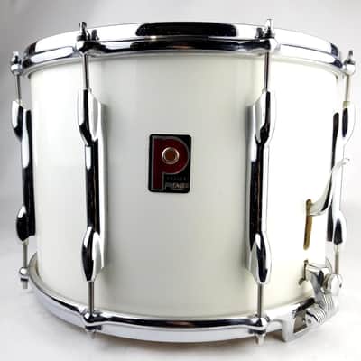 *Premier 10x14"Marching Snare Drum Parallel Throw White 3Ply Birch Die-Cast Rims image 1