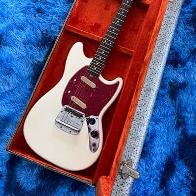 1966 Fender Mustang Electric Guitar 100% Original - Olympic White image 1