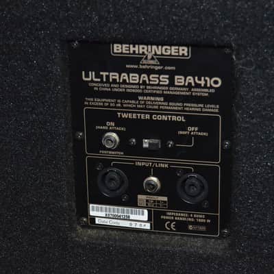 Behringer BA410 4x10 Bass Amp Cabinet Powered by Bugera image 5