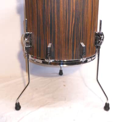 Vintage 80's SONOR PHONIC-PLUS Series 18" deep x 16" wide Makassar Ebony Floor Tom image 1