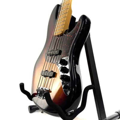 Used Fender American Deluxe Jazz Bass Maple Neck Tobacco 3-Tone Sunburst image 7