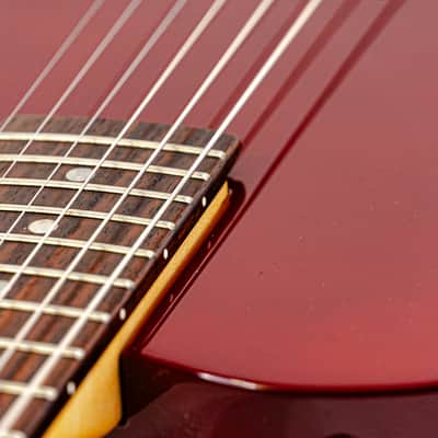 Fernandes LSA Monterey Magnacoustic Cherry Red – Hot Rail Power with Piezo Sparkle image 7
