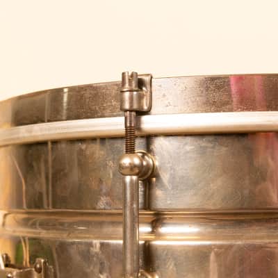 1930s Leedy 5x14 Nickel Over Brass Utility Snare Drum image 7