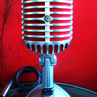 Rare Shure 5575LE 2014 - Satin Chrome dynamic cardioid microphone Low Z w all accessories image 16