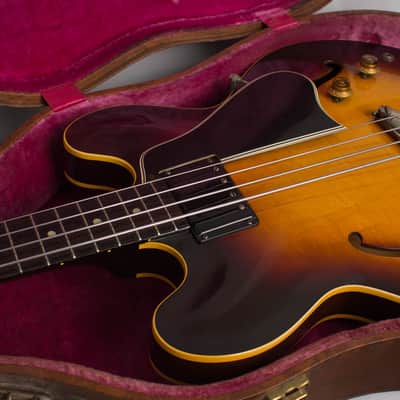 Gibson  EB-2 Electric Bass Guitar (1958), ser. #A-28818, original brown hard shell case. image 12
