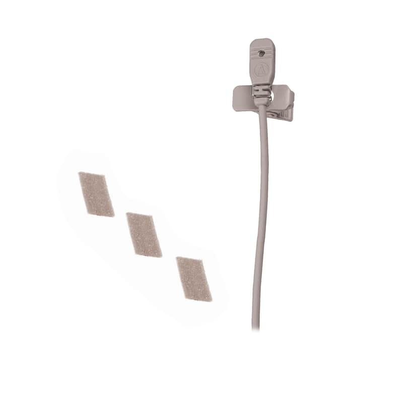 Audio-Technica MT830CW-TH Omni Condenser Lavalier Mic with 4-pin cW Connector, Beige image 1