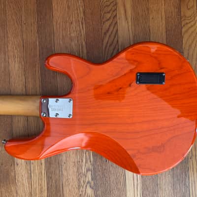 Ernie Ball Music Man Sting Ray 4 2003 - Translucent Orange Left Handed image 6