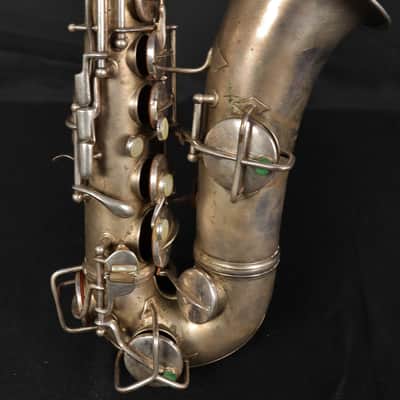 1922 Conn New Wonder Silver Plated Alto Saxophone Sax Gold Wash w/ OHSC image 6