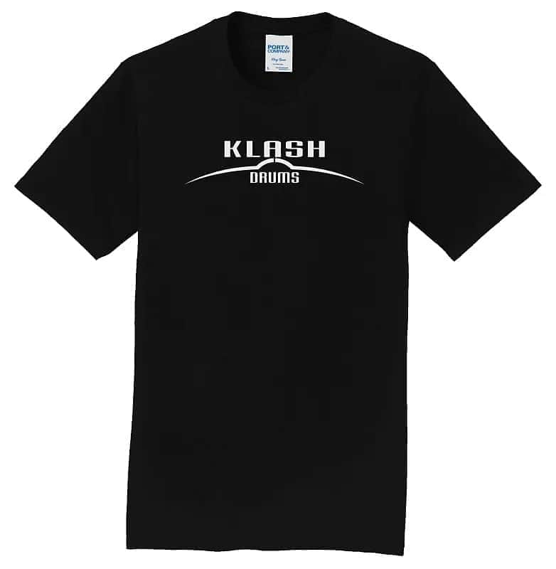 Klash Drums Classic Logo Black T-Shirt Sizes Small - 2XL image 1