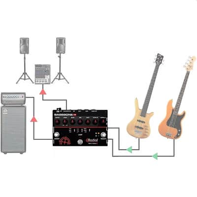 RADIAL ENGINEERING BASSBONE V2 2 Channel Live & Studio Bass Instrument Preamp image 5