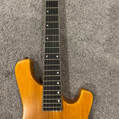 Custom Headless Blonde Travel Lapsteel compact comfortable electric guitar Made in Ukraine Custom shop Djent Modern Metal Unique Boutique image 7
