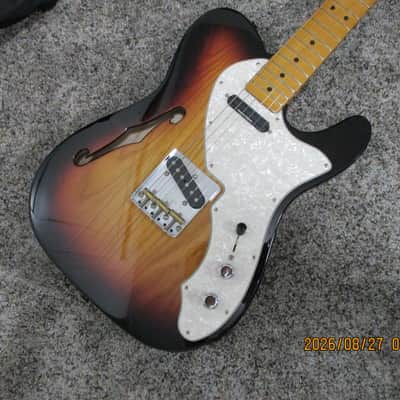 Fender Vintera II '60s Telecaster, Thinline, Maple Fretboard, 2025, 3-Color Sunburst, SD Hot Rail Neck Pickup, Fender Gigbag image 6