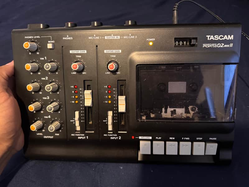TASCAM Porta 02 mkII Ministudio 4-Track Cassette Recorder 2000s - Black image 1