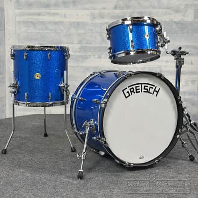 Gretsch Broadkaster 3pc Drum Set 20/12/14 Blue Sparkle image 1