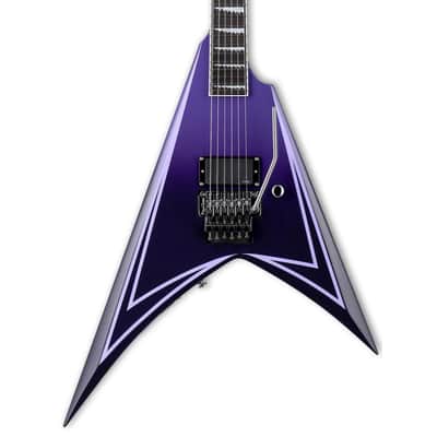 ESP LTD Alexi Laiho Hexed Sawtooth Guitar w/ EMG Passive Pickup & Form Fit Case - Purple Fade w/ Pinstripes image 1