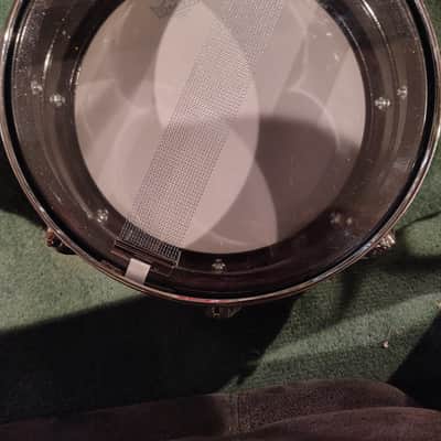 Ludwig LM404 Acrolite 5x14" 8-Lug Aluminum Snare Drum with Black/White Badge 1994 - 2012 - Black Galaxy image 8