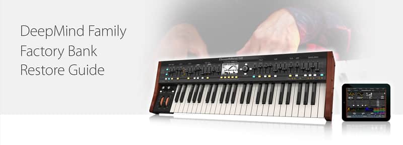 Behringer DeepMind Family Factory Restore Guide image 1
