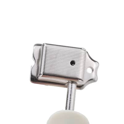 Brio ​Vintage 6-in-Line Guitar Tuners Split Shaft Machine Heads 9mm Bushing. Nickel image 5