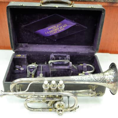 Vintage E.A. Couturier Ltd. Conical Bore Cornet with Extra Slide Valves and Carry Case image 1