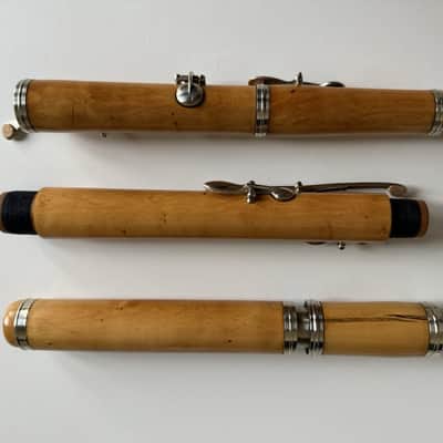 19th century 6 key Wooden Flute, Boxwood, in D, renovated image 2