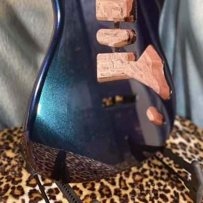 Stunning ColorShift Blue/Teal/Purple Replacement HSH Strat North American Alder image 22