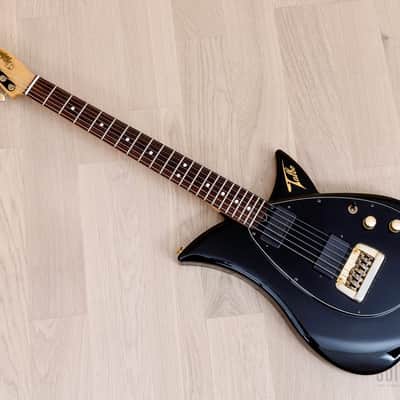 1980s Tokai Blazing Fire Talbo A-100D Vintage Aluminum Body Guitar HH Black, Japan image 10
