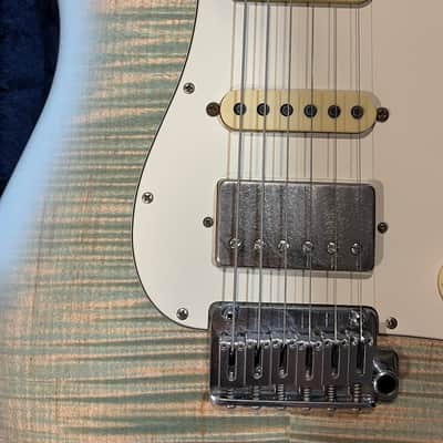 2023 Schecter USA Custom Shop Nick Johnston Traditional HSS “Wembley” Flame Top Nitro - Atomic Ice image 6