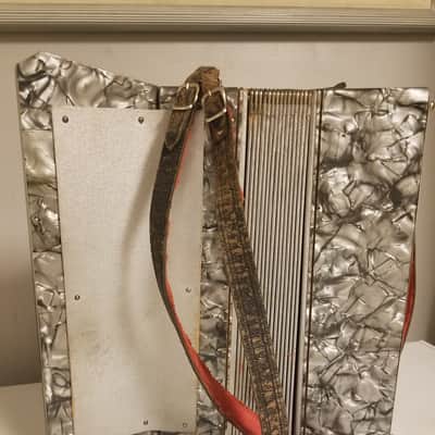 Rare Antique German Accordion Meinel & Herold Klingenthal + Original Solid Case image 11