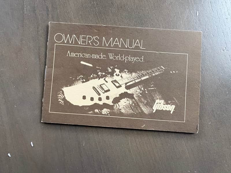 Gibson Vintage 1980’s Owners Manual Rare! “American Made, World Played” Les Paul SG image 1