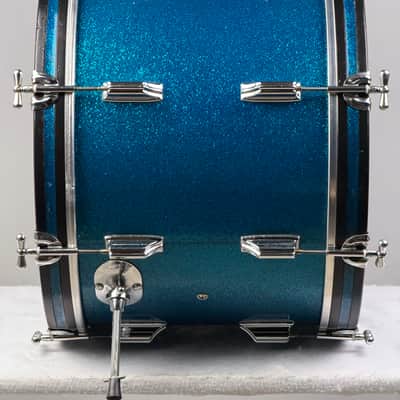 Rogers 20/12/16" 1960's Cleveland-Era Drum Set - Blue Sparkle image 9