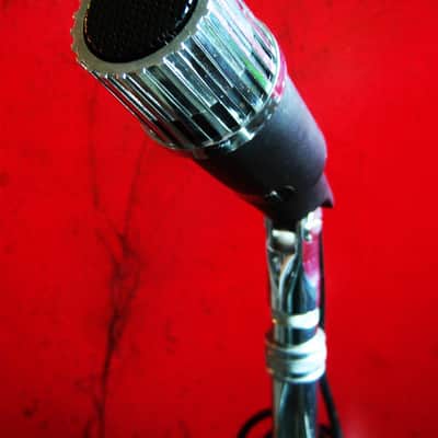 Vintage 1960's Claricon 38-040 dynamic microphone Hi Z w cable & stand Monarch Olson Lafayette image 6