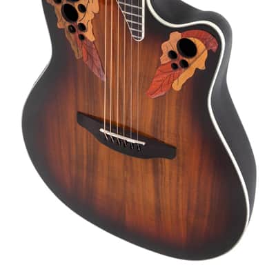 Ovation Celebrity Elite CE48P-KOAB Super Shallow Acoustic-Electric Guitar - Koa Burst image 13