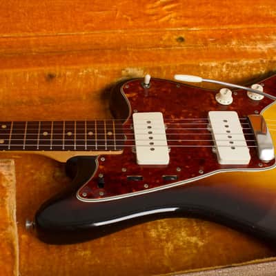 Fender Jazzmaster Solid Body Electric Guitar (1960), ser. #41163, original brown tolex hard shell case. image 13