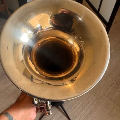 1951-1953 - Silver Plated, made in Paris France, Beaugnier Professional level Trumpet image 4