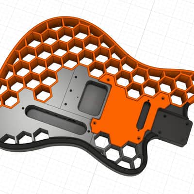 Custom 3D-Printed Guitar Body image 2