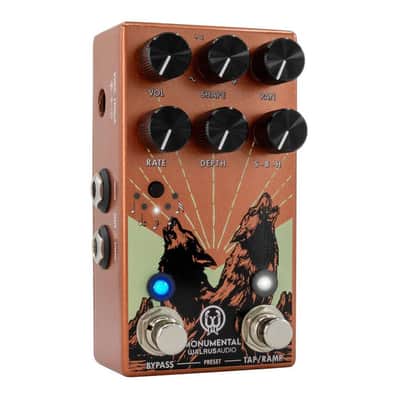 Walrus Audio Monumental Stereo Harmonic Tap Tremolo Pedal - Orange image 3