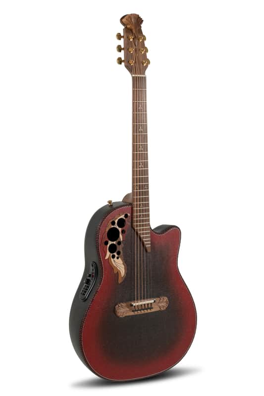 Ovation Adamas E-Acoustic 6 Guitar 2087GT Deep Contour Cutaway Reverse Red Burst OV583.504